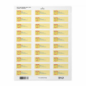 Live it Up Chick Power Yellow Whimsy Address Label (Full Sheet)