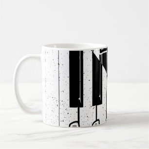 Live Jazz Calligraphy Illusion Logo Lettering met Koffiemok