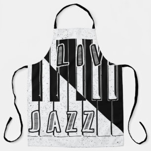 Live Jazz Calligraphy Illusion Logo Lettering met Schort