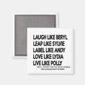 Live, Label, Leap, Laugh, Love. Magnet Magneet (Voorkant / Achterkant)