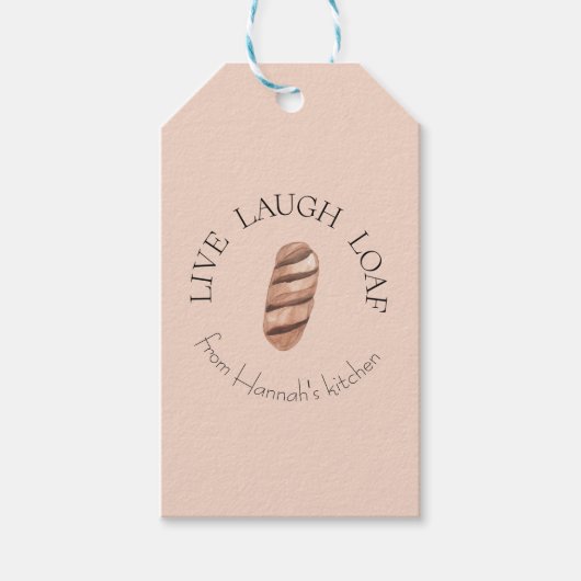 Live Lach Brood Baker's Label Cadeaulabel (Voorkant)