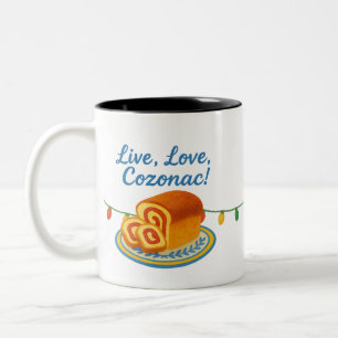 Live Lach Cozonac Roemeense lichtslingers Tweekleurige Koffiemok