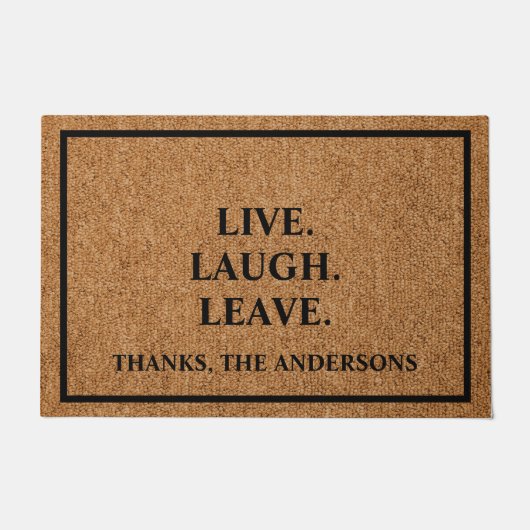 Live Lach Laat Custom Introvert Grappige Deurmat (Voorkant)