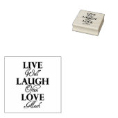 Live Lach Lief Citaat Rubberstempel (Gestempeld)