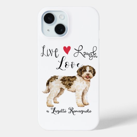 Live Lach Liefde Een Lagotto Romagnolo Case-Mate iPhone Case (Achterkant)