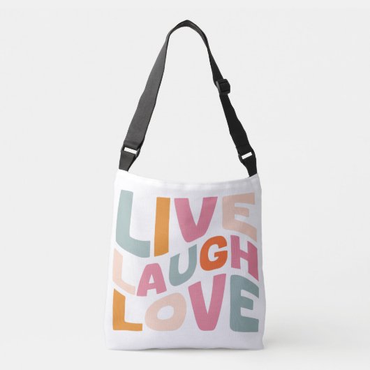 Live Lach Liefde Inspirerend Canvas tas (Voorkant)
