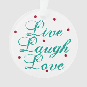 Live Lach Liefde Ornament met stippen