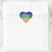 Live Lach Liefde Regenboog Sticker (Tas)