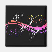 Live Lach Liefde Zwarte Magneet (Voorkant)