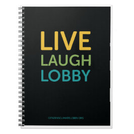 Live Lach Lobby Notitieboek - Zwart