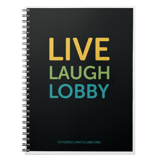 Live Lach Lobby Notitieboek - Zwart (Voorkant)