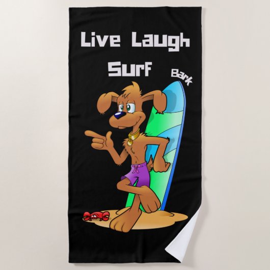 Live Lach Surfen Strandlaken (Voorkant)