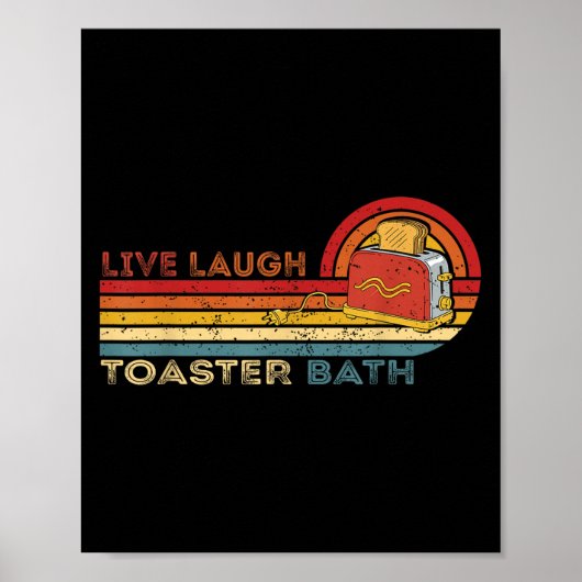 Live Lachbroodrooster Bath  Skeleton Meme Dark Poster (Voorkant)