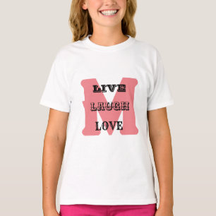 LIVE LACHEN LIEFDE MONOGRAM PAARSE MODERN FUN T-sh T-shirt