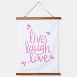 Live Lachen Liefde Motivatie Quote Hangend Wandkleed