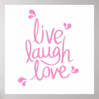 Live Lachen Liefde Motivatie Quote Poster