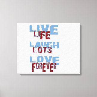 LIVE LACHEN LIEFDESDOEK CANVAS AFDRUK