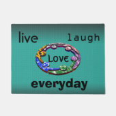 live-lacht deurmat (Voorkant)