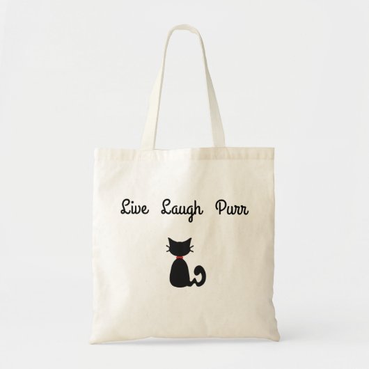 live lacht purper tote bag (Voorkant)