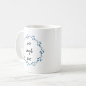 Live Lauder Love Blue Floral Wreath Mug (Devant gauche)