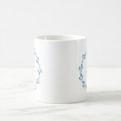 Live Lauder Love Blue Floral Wreath Mug (Centre)