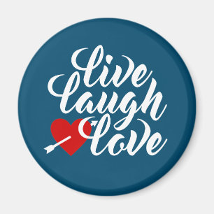 Live Lauder Love Valentine Calligraphy   Magnet