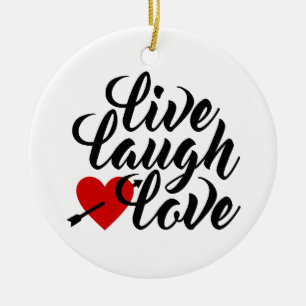 Live Lauder Love Valentine Calligraphy Ornement