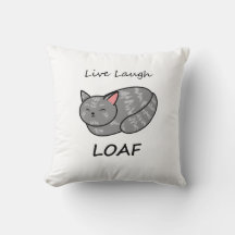 Live Lauder Pain Gris Tabby Coussin de chat