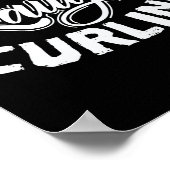 Live Laugh Curling Wintersport Stein Poster (Hoek)