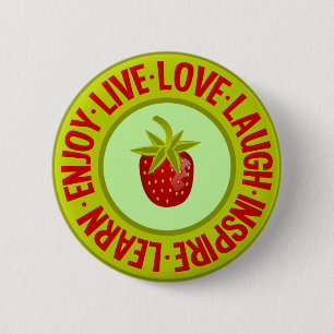 LIVE LAUGH ... knop Ronde Button 5,7 Cm