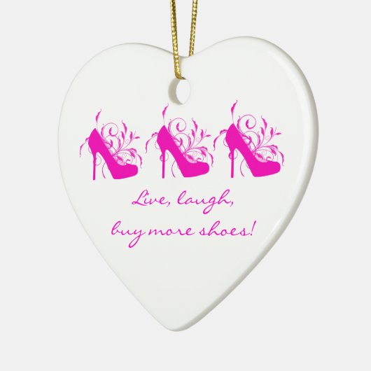 Live, Laugh, koop meer Ornament voor je hart (Links)