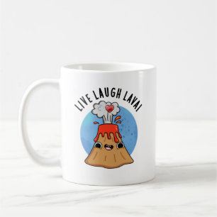 Live Laugh Lava Funny Volcano Pun Koffiemok