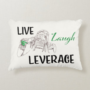 Live Laugh Leverage werpen kussen