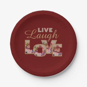 Live, Laugh, liefde Papieren Bordje