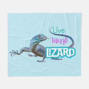Live Laugh Lizard Fleece Deken