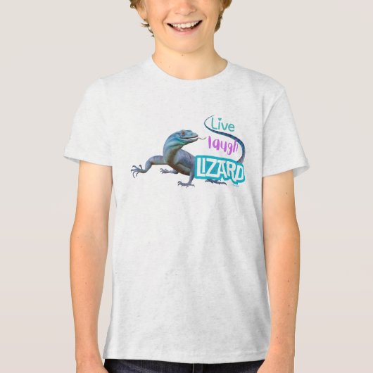 Live Laugh Lizard Tri-Blend Shirt (Voorkant)