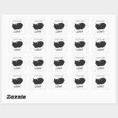 Live Laugh Loaf Black Cat Sticker (Vel)