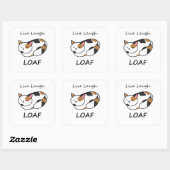 Live Laugh Loaf Calico Cat Sticker (Vel)