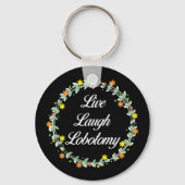 Live Laugh Lobotomy Sleutelhanger (Achterkant)