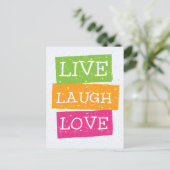 Live Laugh Love 2 Briefkaart (Staand voorkant)