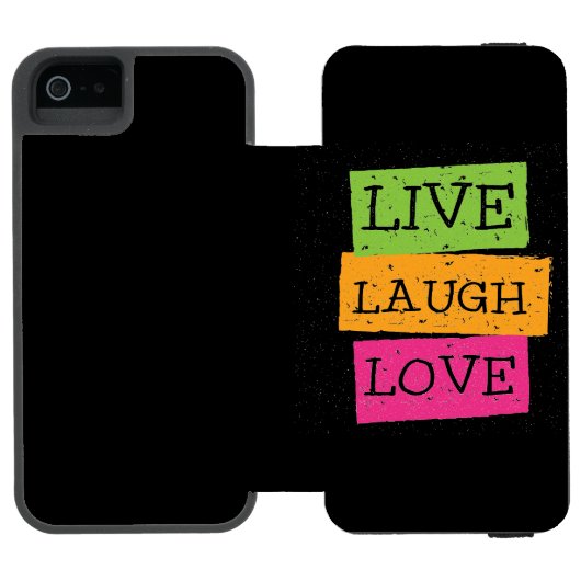 Live Laugh Love 2 Incipio iPhone Portemonnee Hoesje (Agenda Open)