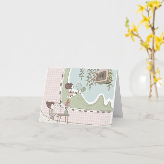 Live Laugh Love #3 Carte de voeux (Fleur jaune)