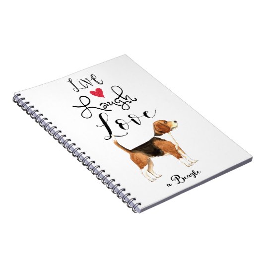 Live Laugh Love a Beagle Carnet (Côté Droit)