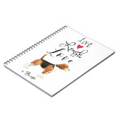 Live Laugh Love a Beagle Carnet (Côté gauche)