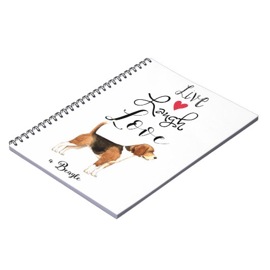 Live Laugh Love a Beagle Carnet (Côté gauche)