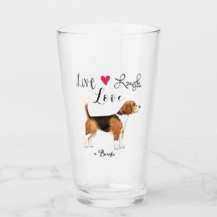 Live Laugh Love a Beagle Glass Glas
