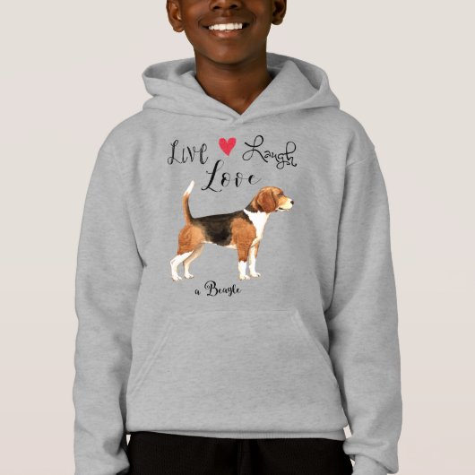 Live Laugh Love a Beagle Sweat - shirt à capuche (Devant)