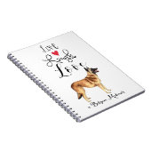 Live Laugh Love a Belgian Malinois Carnet (Côté Droit)