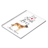 Live Laugh Love a Belgian Malinois Carnet (Côté gauche)