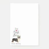 Live Laugh Love a Cardigan Welsh Corgi Post-it® Notes (Voorkant)